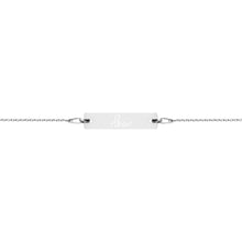 Load image into Gallery viewer, LOVE - Engraved Silver Bar Chain Bracelet - Limonada LA