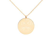 Load image into Gallery viewer, CAT - Engraved Disc Necklace