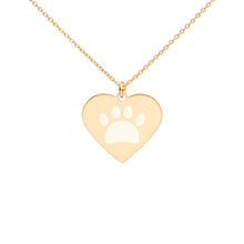 Load image into Gallery viewer, DOG PAW - Engraved Heart Necklace - Limonada LA