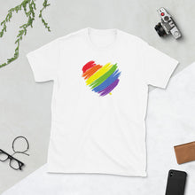 Load image into Gallery viewer, RAINBOW HEART - Short-Sleeve Unisex T-Shirt