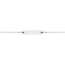 Load image into Gallery viewer, LOVE - Engraved Silver Bar Chain Bracelet

