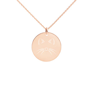 CAT - Engraved Disc Necklace