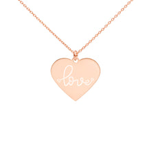 Load image into Gallery viewer, LOVE - Engraved Heart Necklace
