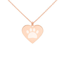 Load image into Gallery viewer, DOG PAW - Engraved Heart Necklace
