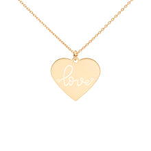 Load image into Gallery viewer, LOVE - Engraved Heart Necklace
