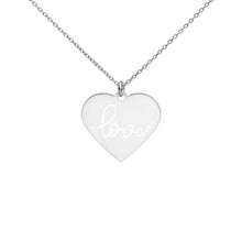Load image into Gallery viewer, LOVE - Engraved Heart Necklace
