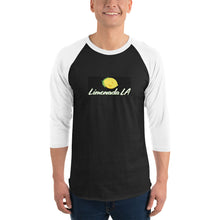 Load image into Gallery viewer, 3/4 sleeve raglan shirt - Limonada LA Retro Logo - LimonadaLA
