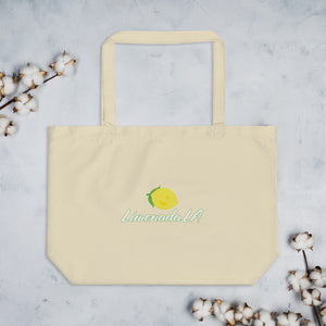 Large Organic Tote Bag - Limonada LA Logo