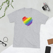 Load image into Gallery viewer, RAINBOW HEART - Short-Sleeve Unisex T-Shirt
