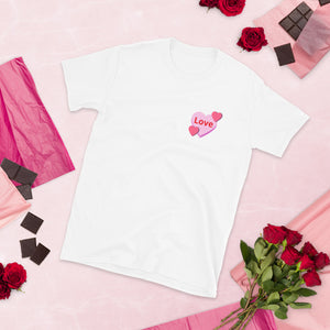 LOVE CANDY HEARTS - Short-Sleeve Unisex T-Shirt