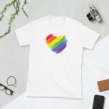 Load image into Gallery viewer, RAINBOW HEART - Short-Sleeve Unisex T-Shirt
