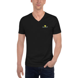 V-Neck Short Sleeve (unisex) T-Shirt - Limonada LA Logo